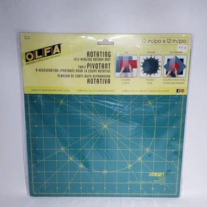 OLFA 12" Square Rotating Cutting Mat RM-12S Self Healing Rotary Mat NIP - Picture 1 of 10