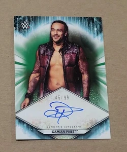 2021 WWE Topps Damian Priest On Card Auto Green SSP /99 - Bild 1 von 3