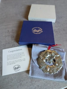 American Heritage 1993 Wreath Sterling Silver Christmas Ornament - 94782 - Picture 1 of 6