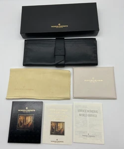 Vacheron Constantin Estuche Reloj Cuero Negro Folleto #1607 - Imagen 1 de 17