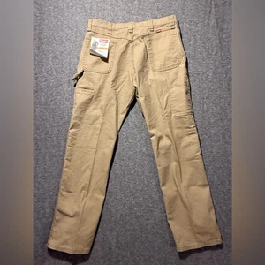 Pantalones de Carpintero Wrangler para Hombre 38x34 Marrón Tostado Relajado Recto Flex Cómodo Trabajo - Imagen 1 de 11