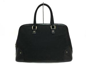 Beautiful GUCCI GG 131024 Black Jacquard & Leather Satchel Handbag