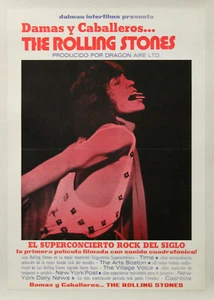 "LADIES AND GENTLEMEN : THE ROLLING STONES" Affiche espagnole entoilée 1974 - Picture 1 of 1
