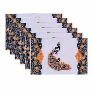 PVC 6-teiliges Esstisch Tischset Set (weiß) - Bild 1 von 4