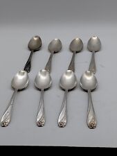 IS Daffodil 8 Teaspoons Spoons 1847 Rogers Silverplate Vintage Flatware