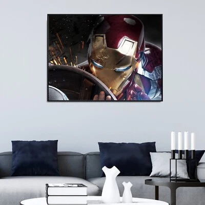 MARVEL AVENGERS IRON MAN PELÍCULA GUERRA CIVIL A3 ARTE DE PARED ENMARCADO IMPRESIÓN LIENZO Foto 1 de 2