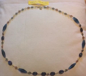Collar azul real Ralph Lauren RLL tono dorado. Diseñador de cadena de 30" vintage - Imagen 1 de 5