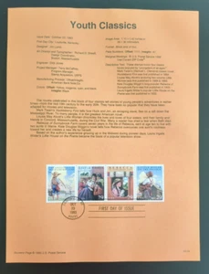 29c Classic Books 1993 SOUVENIR PAGE SCOTT # 2785-2788 SP1052 - Picture 1 of 1
