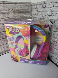 eKids DreamWorks Trolls - Cuffie wireless over-the-ear per bambini - viola/rosa - Foto 1 di 9
