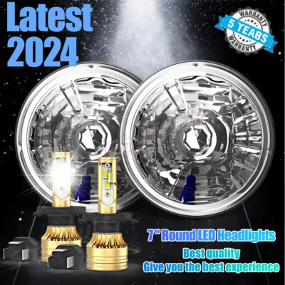 7" LED Lights Round Headlights For Suzuki Samurai SJ410 Wrangler Lada Niva 4X4 Foto 1 de 4