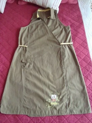 Robe portefeuille « Miss Captain » sans manche,kaki,T40, coton, TB état - Photo 1/4