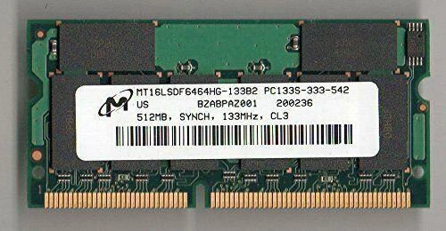 MICRON MT16LSDF6464HG-133B2  C2 or D2 PC133 CL3 512MB SODIMM (for Notebook ONLY) - Image 1 of 1