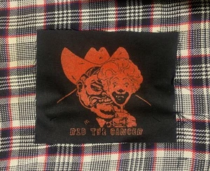Patch fai da te Ridth Cancer - crosta punk bandiera nera fuori crack rimanente oi - Foto 1 di 1