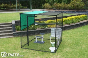 1.8m Freestanding Cat Enclosure | Stainless Steel Reinforced + FREE Hammock - Picture 1 of 9