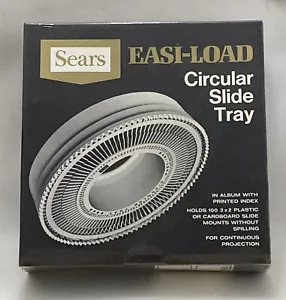 Circular Slide Tray SEARS Easi-Load 100 2x2 Slide Capacity #9985 NEW Sealed Vtg - Picture 1 of 3