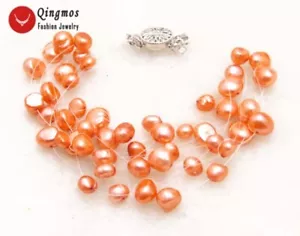 6-7mm Baroque Natural Red Pearl Bracelet for Women Starriness Bracelet 7.5" - Picture 1 of 4
