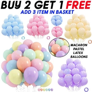 100 X Latex PASTEL BALOON BALLONS helium BALLOONS Quality Party Birthday Wedding - Picture 1 of 10