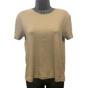 Lauren Ralph Lauren Short Sleeve Womens T Shirt Size Small Beige - Picture 1 of 11