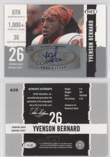 2008 SAGE Hit Auto Silver Yvenson Bernard #A26 Rookie Auto RC