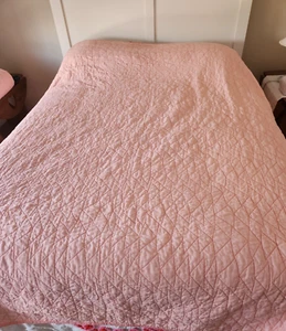 Edredón Vintage Almohada Fort Algodón 90" x 64" Reversible Salmón y Rosa - Imagen 1 de 10