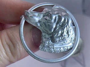 Spilla Spilla Cane Labrador in Cerchio Vintage Argento M-2514 - Foto 1 di 3