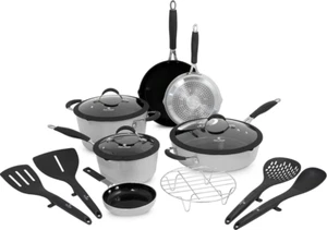 Paula Deen 14 Piece Hammered Aluminum Forged Cookware Set - Scratch & Dent - Picture 1 of 6