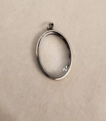 Colgante ovalado transparente con espejo de búho de origami Foto 1 de 4