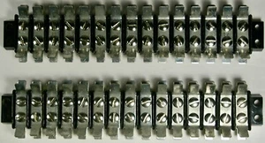 15-141 Style KULKA 601 Series 15 Pos  Barrier Strip block 1/4" Push-On Lot of 2 - Picture 1 of 3