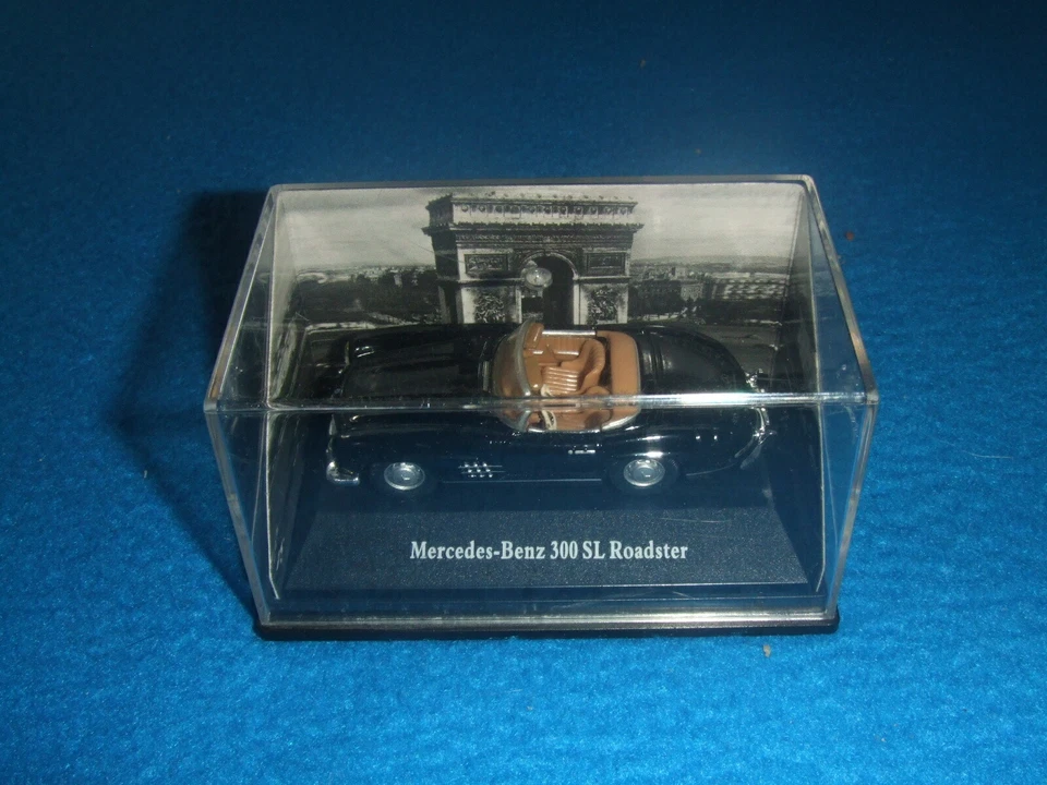 Mercedes Benz W 198 - 300 Sl Roadster Nero 1:72 Metallo Oggetto di Esposizione - Immagine 1 di 1