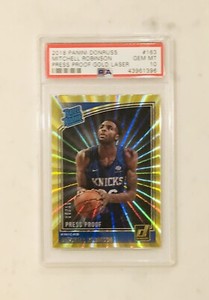 2018 Panini Donruss Mitchell Robinson RC /10 GOLD Press Proof PSA 10 📈📈
