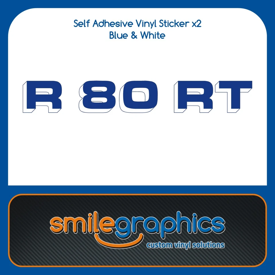 Calcomanías adhesivas panel lateral cubierta batería BMW R80RT azul blanco Foto 1 de 1