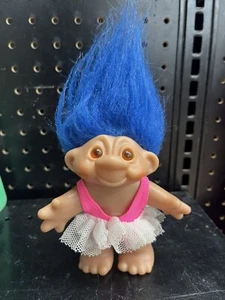 Vintage 1986 Thomas DAM Norfin Troll Doll 5" Ballerina Tutu Red Hair - Picture 1 of 4