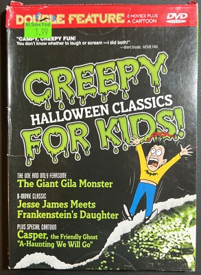 Creepy Halloween Classics For Kids DVD Video 2 Movies 1 Cartoon Nostalgic Retro - Image 1 of 4