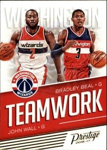 2016-17 Prestige Teamwork Wizards Basketball Card #30 Bradley Beal John Wall