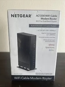 NETGEAR AC1200 WiFi DOCSIS 3.0 Cable Modem Router-W/802.11 & 300Mbps - NEW! - Picture 1 of 8