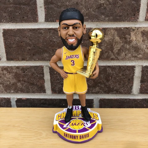 FOCO Lakers Anthony Davis #3 With NBA Finals Championship Trophy Bobblehead Cover