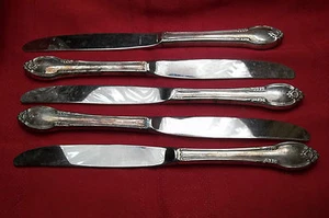 REMEMBRANCE by 1847 Rogers 5 Hollow Dinner Knives Silver Plate 9 3/8" Lg - Picture 1 of 10