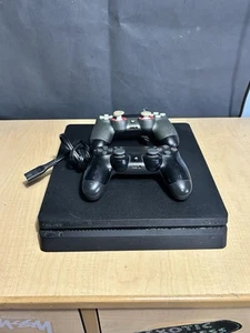 Sony PlayStation 4 Slim 500 GB Paquete Negro PS4 Delgado Probado Trabajo Scuf Controlador - Imagen 1 de 9