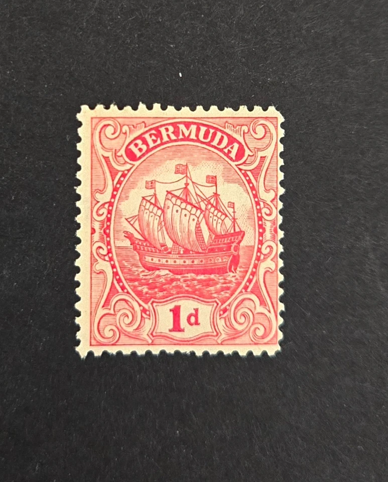 Bermuda Sc # 83a, 1d carmine caravel stamp, MNH, 1926, lot # B0822 - Image 1 of 1