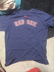 Boston Red Sox UNDER ARMOUR Loose Short Sleeve Shirt Size XL EXTRA LARGE - Picture 1 of 2