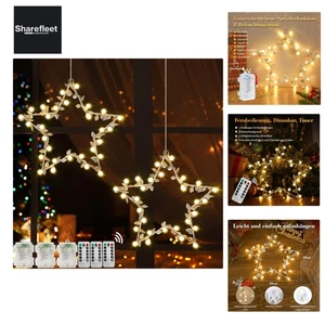 Decorazione Finestra LED Natale Illuminato, 2 Pezzi Alimentato a Batteria Natale... - Foto 1 di 9