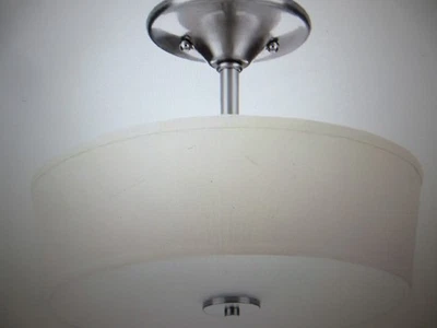 Progress Lighting Inspire 13 pulgadas Luz de techo de níquel cepillado 2 luces P3712-09 Foto 1 de 4