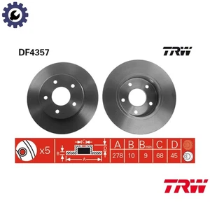 2x BRAKE DISC DF4357 FOR NISSAN TINO/ALMERA PRIMERA/Traveller/Hatchback 2.2L - Picture 1 of 12