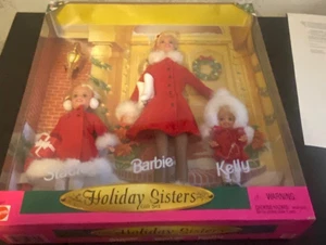 Barbie - Sisters Barbie Kelly Stacie 1998 Christmas Plaid Doll #23617 (1999)-NEW - Picture 1 of 6