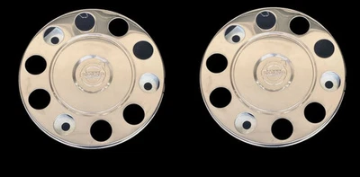 For Volvo Truck Stainless Steel 22.5" Truck Wheel Trim Covers 2 Pcs - Image 1 of 3
