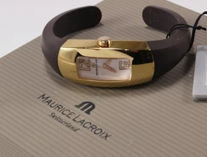 MAURICE LACROIX INTUITION IN3022 ROSE GOLD PLATED RUBBER BAND LADIES SWISS WATCH - Picture 1 of 7
