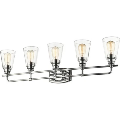 Z-Lite 428-5V-CH Annora 5 Light 36.75 inch Chrome Vanity Wall Light Foto 1 de 4