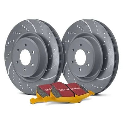 For Hyundai Equus 12-16 Brake Kit EBC Stage 5 Super Street Dimpled & Slotted Foto 1 de 4