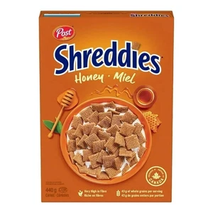 2 x Post Honey Shreddies Cereal 440g / 15.5 oz Canada FRESH - Picture 1 of 4
