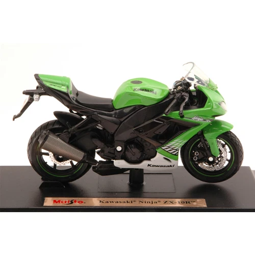 KAWASAKI NINJA ZX-10R GREEN 1:18 Maisto Moto Modellino Nuovo - Immagine 1 di 1